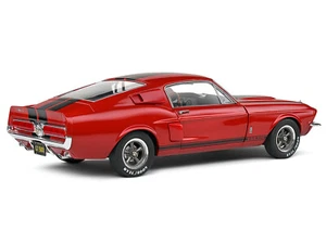 1967 Shelby GT500 Burgundy Red with Black Stripes 1/18 Diecast Model Car by Soli - Picture 1 of 1