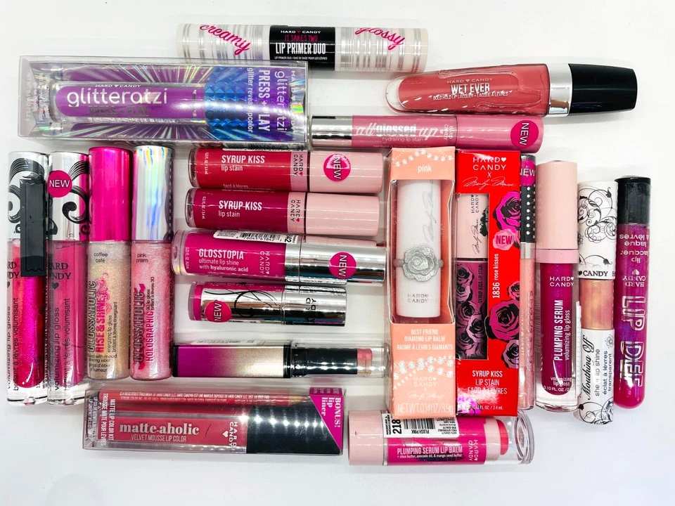 20 pc Hard Candy Makeup PINK LIPS ONLY!  Gloss Lipstick Crayon  FREE LIP PRIMER - Image 1 of 1