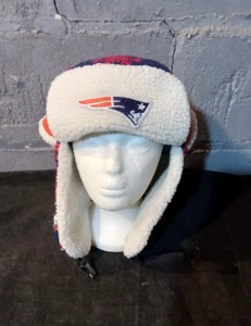 New England Patriots Knit Winter Trapper Hat - Picture 1 of 9