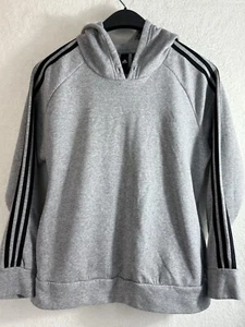 Adidas Men’s XL Size Sport Hoodie, Men’s Hoodie Grey, Black Stripes - Picture 1 of 12