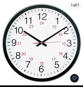 Reloj de pared redondo universal UNV10441 24 horas universal Geneva UNV10441 - Imagen 1 de 2