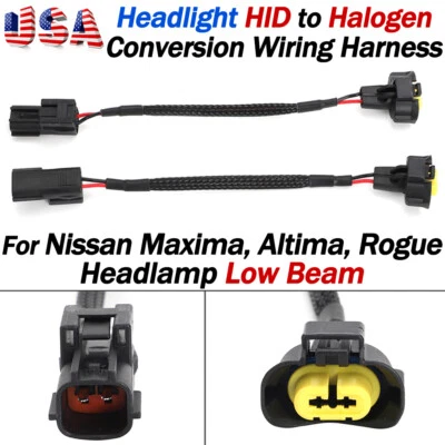 Cable de conversión de faros HID a halógenos para Nissan Máxima Altima Low Beam 2009+ Foto 1 de 4
