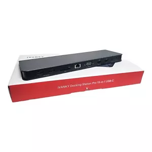 Docking station MacBook Pro con adattatore di alimentazione 100 W iVANKY 15 in 1 triplo display - Foto 1 di 5