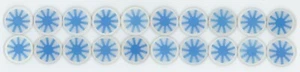 20 Blue Spinning Gears / Wheels 1960's VARI-VUE Motion Animation Flickers 1 inch - Picture 1 of 1