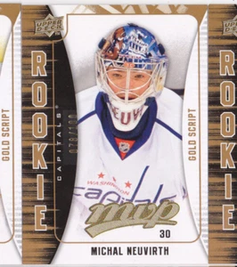 09-10 UD MVP Michal Neuvirth /100 Rookie GOLD Script Upper Deck Capitals 2009 - Picture 1 of 1