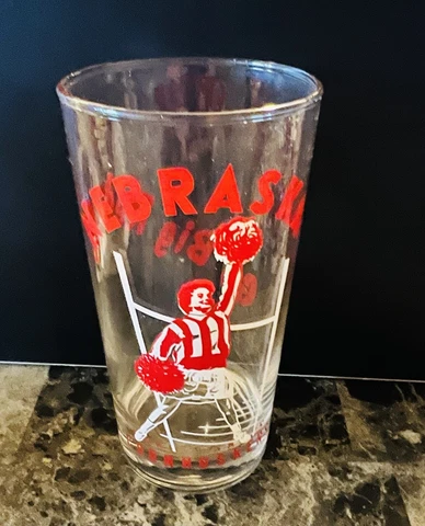 Nebraska Football Cheerleader Glass Go Big Red Cover