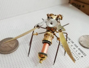 Punk 3D Metal Mechanical Insect Handicrafts Mechanical Bee Model Home Deco 04 - Picture 1 of 5