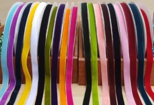 Cinta de terciopelo de lujo 16 mm de ancho (5/8 pulgadas) 47 colores correas artesanales decorativas - Imagen 1 de 53