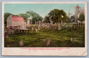 Nathan Hale School House & Bulkerly School New London, Conn. c1905 Postcard - Picture 1 of 2