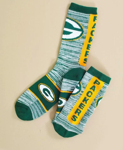 MENS' NFL GREEN BAY PACKERS FOOTBALL TEAM ATHLETIC CREW SOCKS SIZE 8-13 Cover