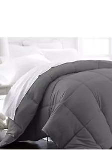 Beckham Luxury Linens Comforter Down Alternative Slat Gray ( Size : King) NWT - Picture 1 of 3