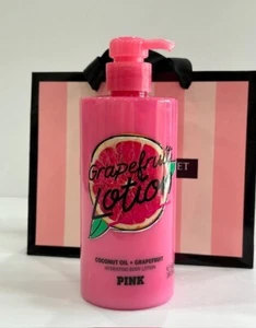 VICTORIA'S SECRET PINK GRAPEFRUIT BODY LOTION COCONUT OIL HYDRATING PUMP 14 Oz - Picture 1 of 12