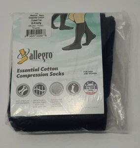 Allegro Unisex Essential Cotton Support Sock (Navy) Med. Brightlife Direct #107 - Picture 1 of 4