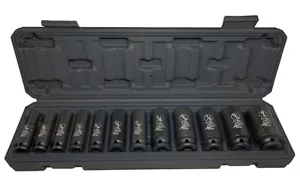 ATD 12pc 3/8" Drive 6-Point Deep Impact Socket Set 5/16" to 1" w/Case #2450 - Picture 1 of 2