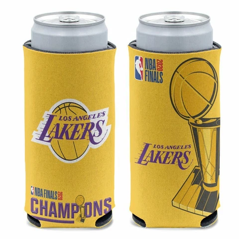 LOS ANGELES LAKERS 2020 NBA CHAMPS 12 0Z SELTZER SLIM CAN COOZIE COOLER HOLDER Cover