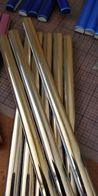 Gloss Ceramic Pencil Tiles Sizzle Strip - Made Italy - 8" x 0.5" -Choose Color - Image 1 of 4