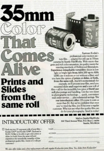 1983 Vintage Print Ad Seattle FilmWorks 35mm Color Film Eastman Kodak's Prints - Picture 1 of 2