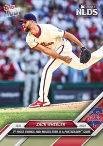 2024 TOPPS NOW MLB NLDS CARD PHILADELPHIA PHILLIES ZACK WHEELER #805 MOST SWINGS - Picture 1 of 1