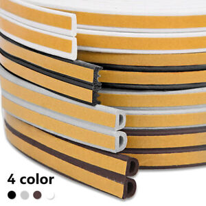 Rubber Door Seal Strip Window Weather Stripping EPDM Soundproof Thick Gap 5m DIY