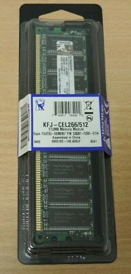 KINGSTON KFJ-CEL266/512 512MB RAM MEMORY MODULE SK022 CC 19 - Image 1 of 4