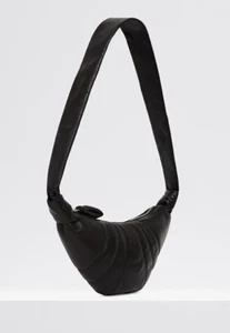 New Authentic Lemaire Small Croissant Bag in Black, Coated Cotton BG0003 LF1073 - Picture 1 of 4