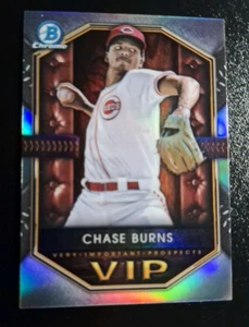 2025 BOWMAN CHROME VERY IMPORTANT PROSPECTS #VIP-7 CHASE BURNS CINCINNATI REDS - Picture 1 of 2