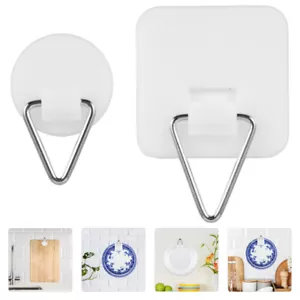 20pcs Traceless Adhesive Wall Hooks Picture Wall Hangers Plate Hangers - Picture 1 of 12