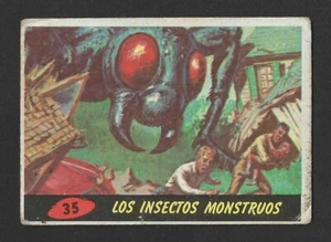 1966 Marte Ataca Gum Card - Spanish Mars Attacks - #35 Los Insectos Monstrous - Picture 1 of 2