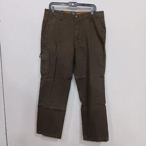 G.H. Bass & Co Green/Gray/Brown Canvas Terrain Stretch Pants Size 34x30 NWT