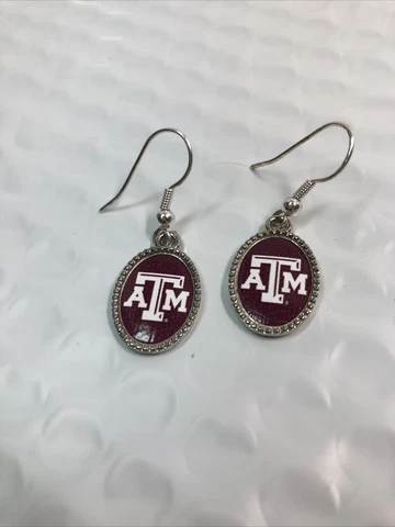 Texas A&M  Oval Earrings 7/8" X ½" Cover