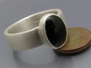 REIF-DESIGN - ANTIK STYLE ONYX RING - AUS EIGENER GOLDSCHMIEDE - 999 FEINSILBER - Bild 1 von 5