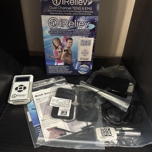 TENS & EMS Electrotherapy Dual Channel iReliev Works Open Box! - Picture 1 of 10