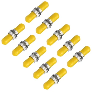 10Pcs Fiber Optic Adaptor ST to ST Singlemode Single Cable Connector Coupler - Photo 1/6