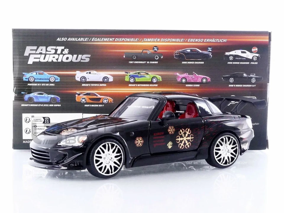 JADA TOYS 1/24 - HONDA S2000 - FAST AND FURIOUS 99541BK - Photo 1/1
