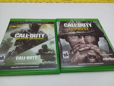 Lot Of 2 Xbox One Games COD WWII And COD Infinite Warfare Legacy Edition - Image 1 of 4