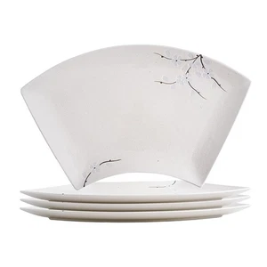 14 Zoll Sushi Platte Fächerform Servierplatte Keramik Knödel Schale Essen Servi... - Bild 1 von 5
