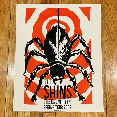 Shins / Brunettes 2005 Spring Tour Concert Gig Poster Print Mafia 16x20 Spider - Image 1 of 4