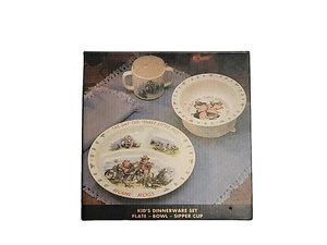 Harley Davidson 3 Little Pigs Became Hogs Kid's Dinnerware Set Cup Plate Bowl - Picture 1 of 7