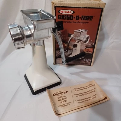 RIVAL GRIND O MAT PICADORA DE CARNE/PICADORA DE ALIMENTOS VINTAGE  Foto 1 de 4