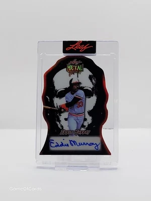 2025 Leaf Metal Halloween EDDIE MURRAY Authentic Auto Autograph /4 - DIE-CUT SP - Image 1 of 2