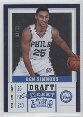 2017 Panini Contenders Draft Picks Season Ticket /99 Ben Simmons (White Jersey) - Image 1 of 2