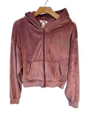 Chaqueta con Capucha Refuge Para Mujer S Terciopelo Malva Cremallera Completa Piedra de Lámina NUEVA YORK Foto 1 de 4