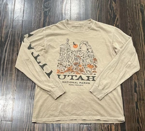 Parks Project Utah Long Sleeve Shirt Men’s Medium Olive Green Cotton  - Picture 1 of 4