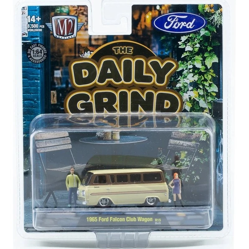 FORD Falcon Club + Figure - 1965 - cream / brown - M2 1:64 - Bild 1 von 4