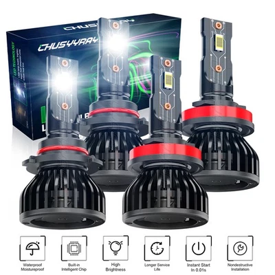 For Mitsubishi Montero Sport 2005-2015 6000K LED Headlight High Low Bulbs Combo - Image 1 of 4