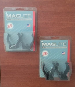 4 Maglite D Cell Flashlights Universal Mounting Brackets Clamps - Picture 1 of 2