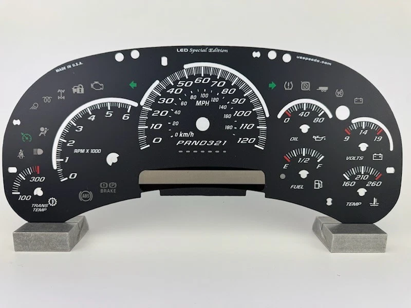 Cara de calibre Silverado/Sierra negra Speedo de EE. UU. para racimos 06-07 Classic 2500 gasolina Foto 1 de 1