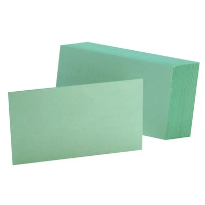 Oxford Color Index Cards, Unruled, 3"x 5", Green, Pack Of 100 - Image 1 of 3