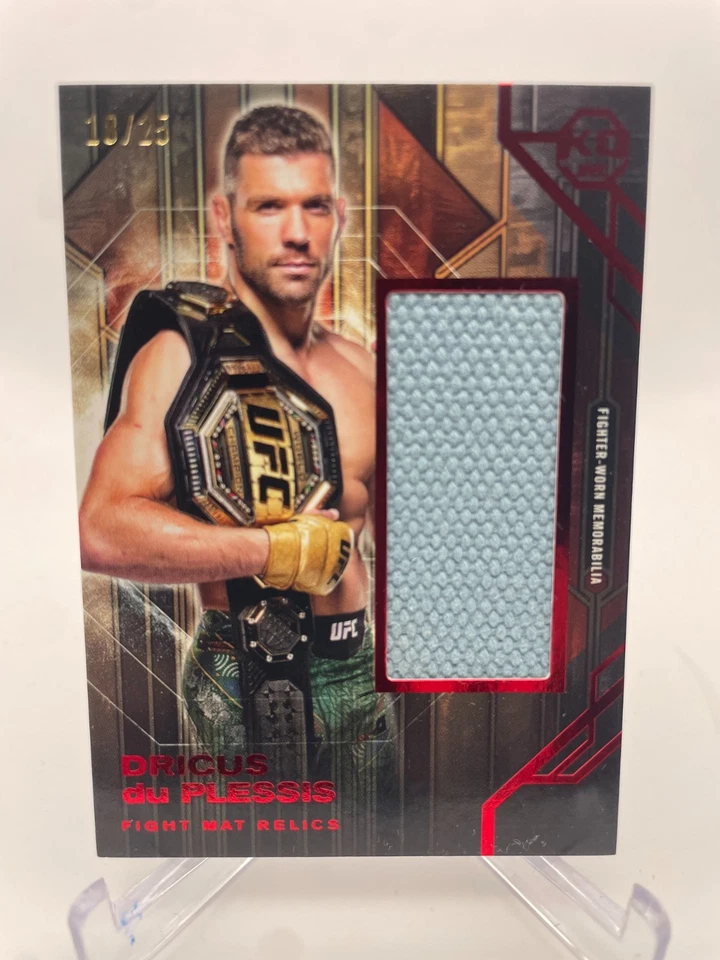 Dricus du Plessis 2025 Topps Knockout UFC Fight Mat Relic Red 18/25 - Image 1 of 1