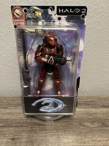 MASTER CHIEF RED SPARTAN Halo 2 Joyride Studios Battle Rifle & SMG 8" Limited Ed Cover